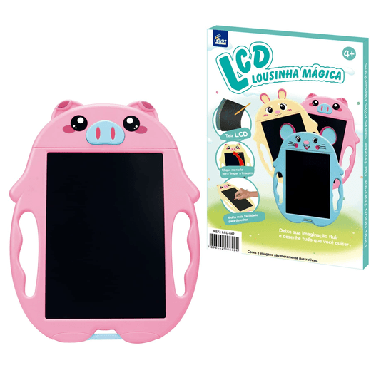 Lousinha Mágica LCD Porquinho Rosa Fenix