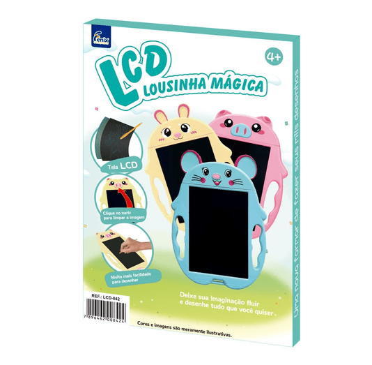 Lousinha Mágica LCD Porquinho Rosa Fenix