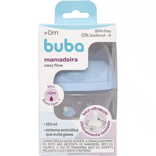 Mamadeira Easy Flow 120 ml Nuvem Azul Buba