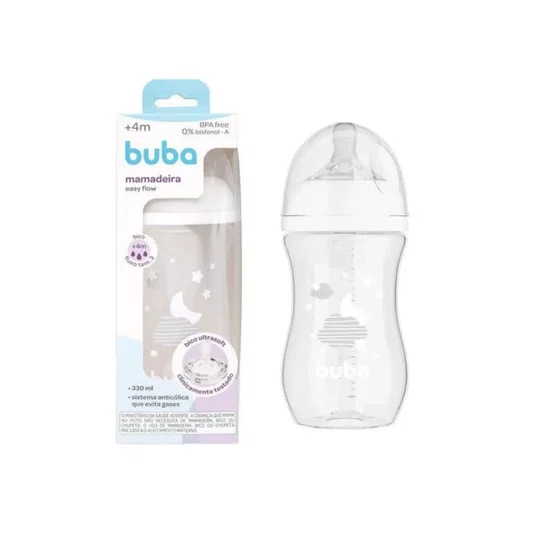 Mamadeira Easy Flow 330 ml Nuvem Branca Buba
