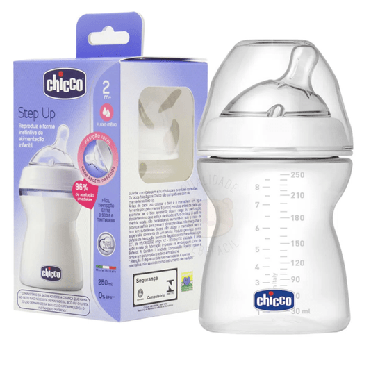 Mamadeira Step Up 250ml Fluxo Médio +2M Chicco