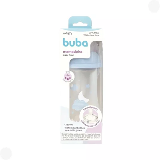 Mamadeira Easy Flow 330 ml Nuvem Azul Buba