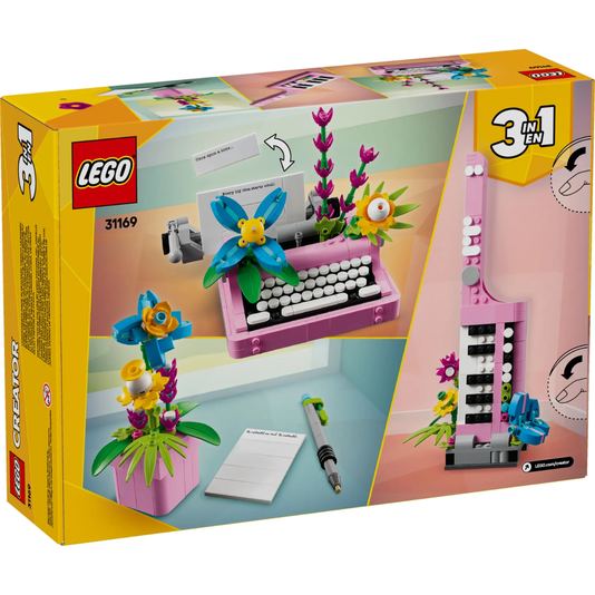Máquina de Escrever com Flores Lego Creator 3 em 1 