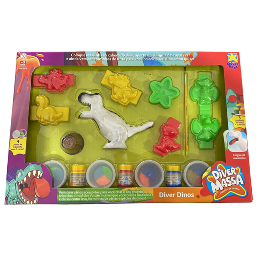 Massinha de Modelar Diver Massa Diver Dinos Divertoys