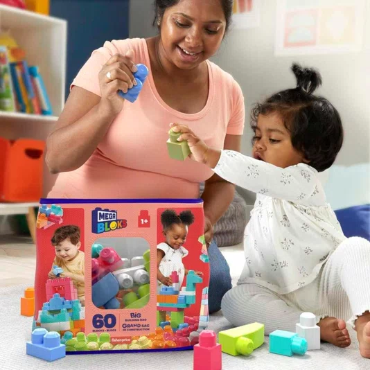 Mega Bloks Sacola com 60 Peças Mattel