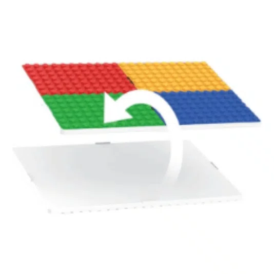 Mesa de Atividades com 102 Blocos de Montar Braskit 