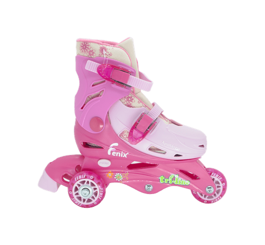 Meu 1º Patins Ajustável e Acessórios Rosa 30/33 Fêlix 