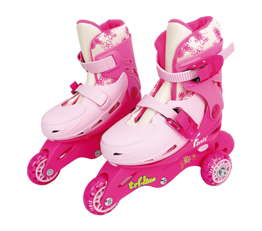 Meu 1º Patins Ajustável e Acessórios Rosa 30/33 Fêlix 