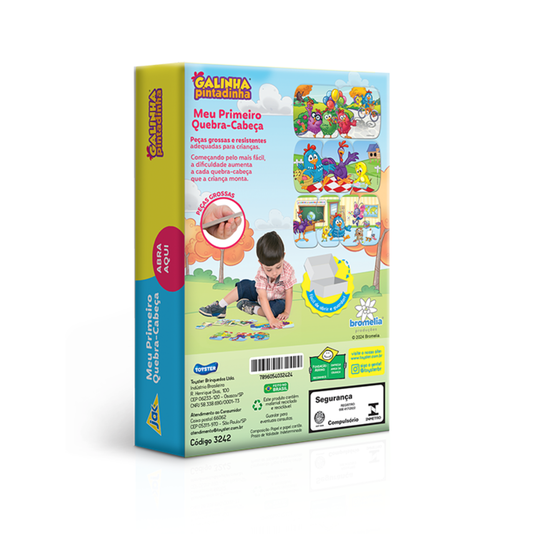 Meu Primeiro Quebra Cabeça Galinha Pintadinha 2-3-4 Peças Toyster