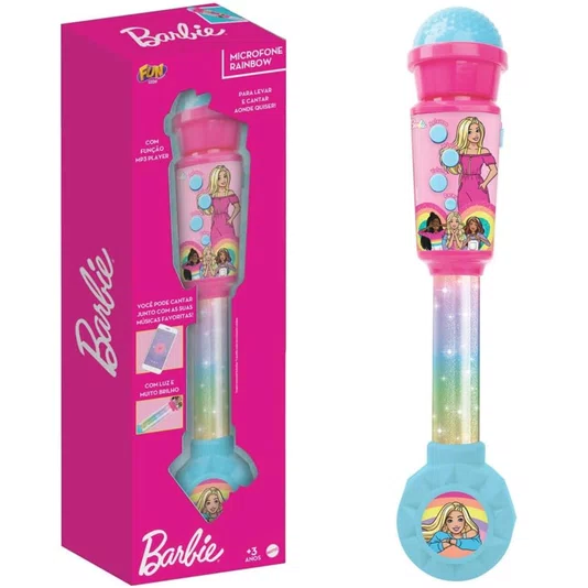 Microfone Rainbow Barbie Fun 