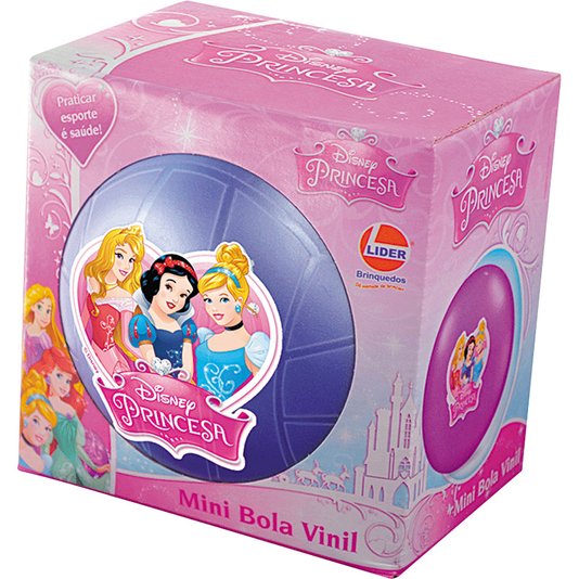 Mini Bola Vinil na Caixa Princesas Disney Lider