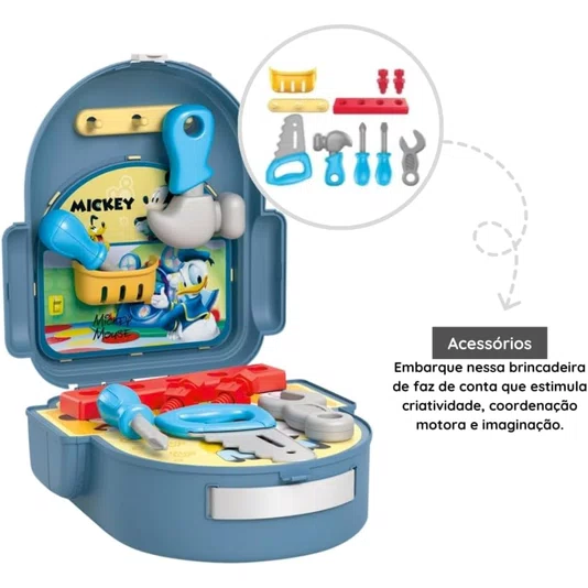 Mochila Ferramentas do Mickey Mouse Multikids