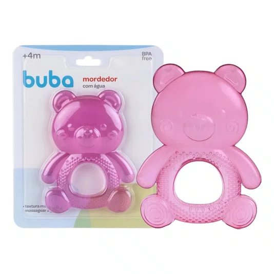 Mordedor com Água Ursinho Rosa Buba 