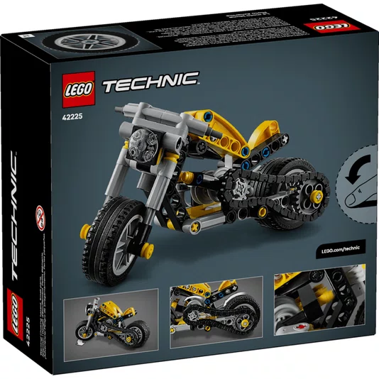 Motocicleta Amarela Lego Technic 