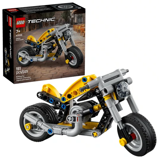 Motocicleta Amarela Lego Technic 