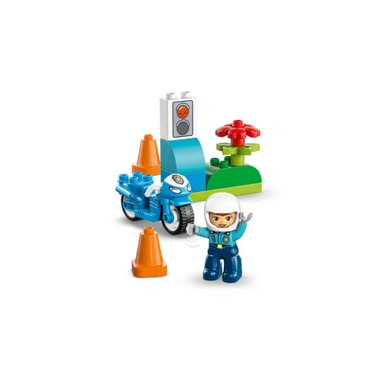 Motocicleta da Polícia Azul Lego Duplo