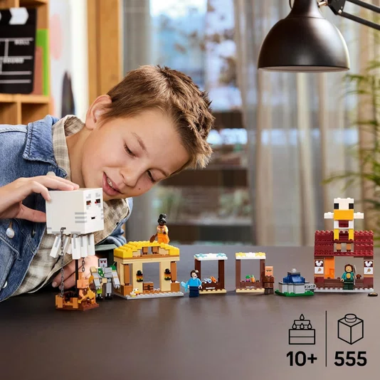  O Ataque do Balão Ghast À Vila Lego Minecraft Movie