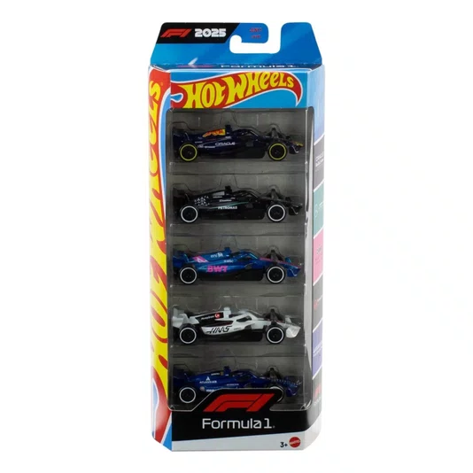 Pack Hot Wheels 5 Carros Fórmula 1 Mattel 
