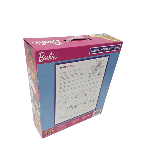 Patins Infantil 3 Rodas Ajustável Barbie Dreamtopia 29/32 Sem Acessórios Barão Toys