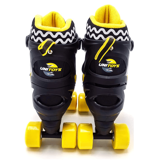 Patins Infantil Quad Ajustável Turma da Aventura Preto Com Acessórios 34/37 Unitoys