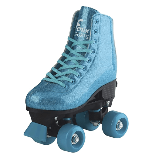 Patins Roller Skate Infantil Ajustável Azul Brilhante 39/42 Fênix Brinquedos