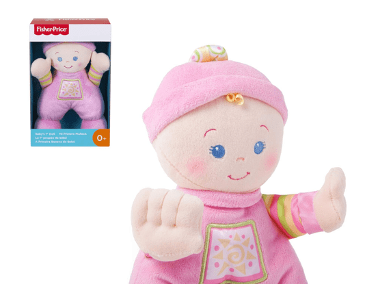 Pelúcia A Primeira Boneca do Bebê Fisher-Price Mattel