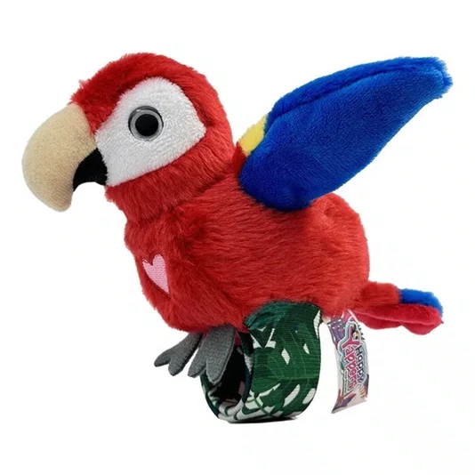 Pelúcia Interativa Happy Yappers Papagaio Vermelho Multikids