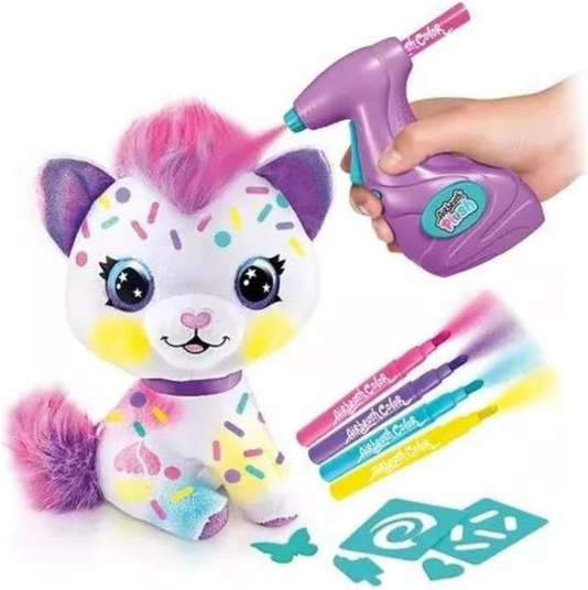 Pelúcia Kitty Gatinha para Pintar Airbrush Plush Fun