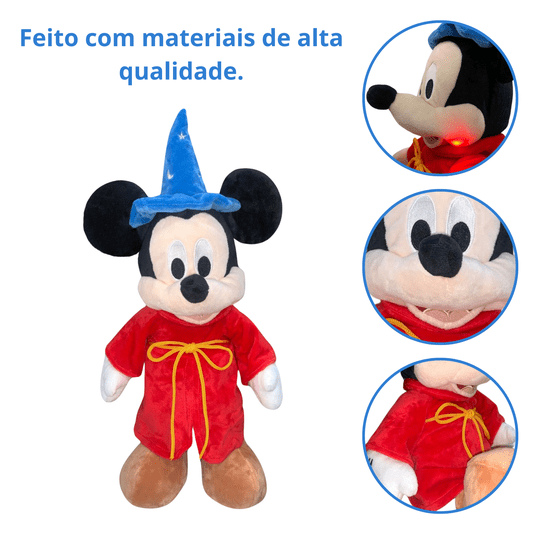 Pelúcia Mickey Fantasia com Luz e Som Disney Multikids