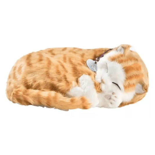 Pelúcia Que Respira Gato Malhado Laranja Me Adote Perfect Petzzz