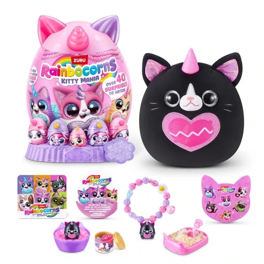 Pelúcia Surpresa Rainbocorns Kitty Mania Zuru Fun 