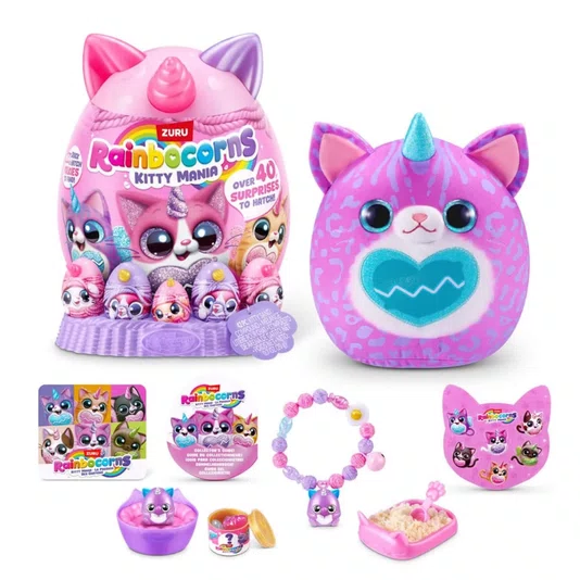 Pelúcia Surpresa Rainbocorns Kitty Mania Zuru Fun 