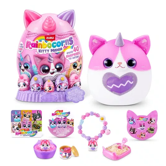 Pelúcia Surpresa Rainbocorns Kitty Mania Zuru Fun 