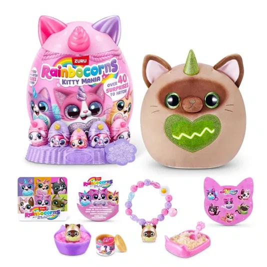Pelúcia Surpresa Rainbocorns Kitty Mania Zuru Fun 