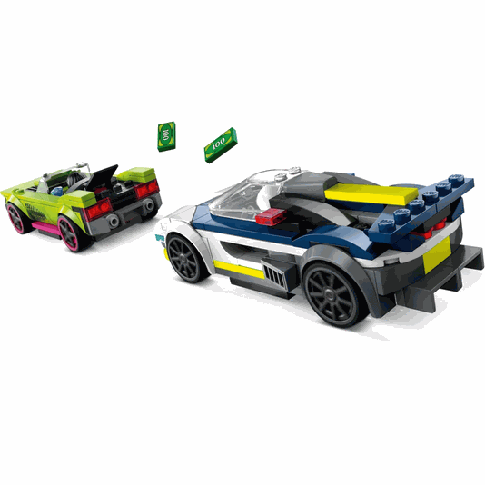 Perseguição de Carro da Polícia e Muscle Car Lego City