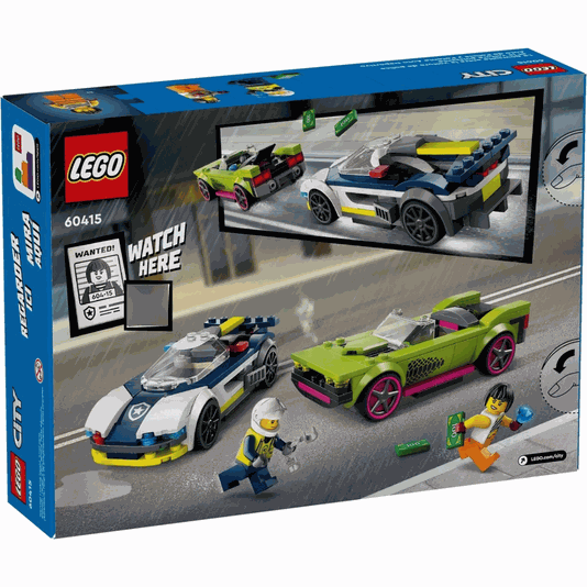 Perseguição de Carro da Polícia e Muscle Car Lego City