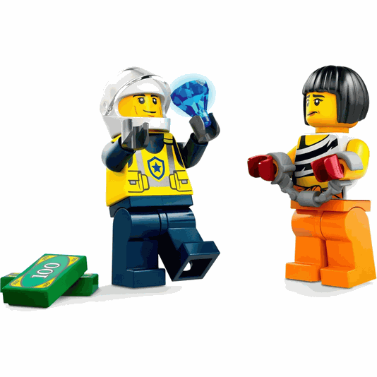 Perseguição de Carro da Polícia e Muscle Car Lego City