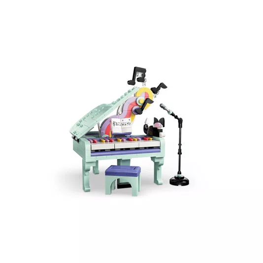 Piano de Decoração Musical com Gato Lego Creator 3 em 1