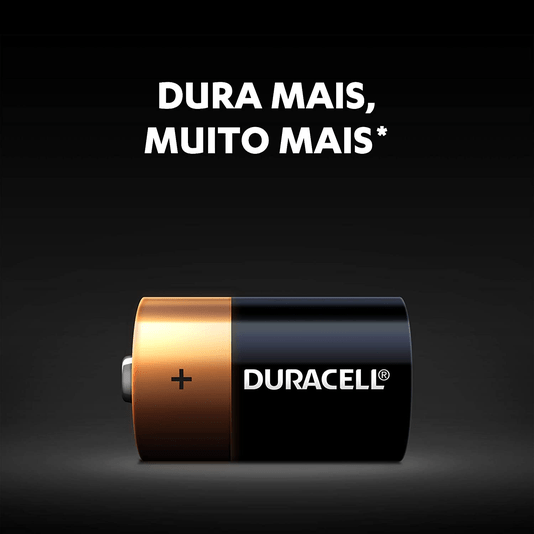 Pilha Alcalina D com 2 Unidades Duracell
