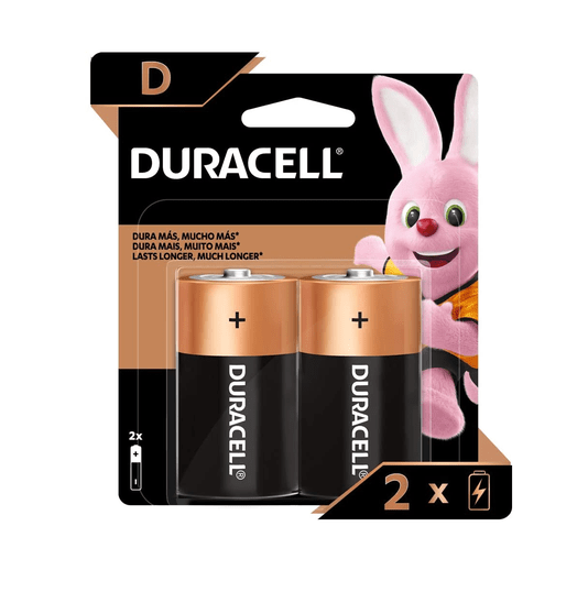 Pilha Alcalina D com 2 Unidades Duracell