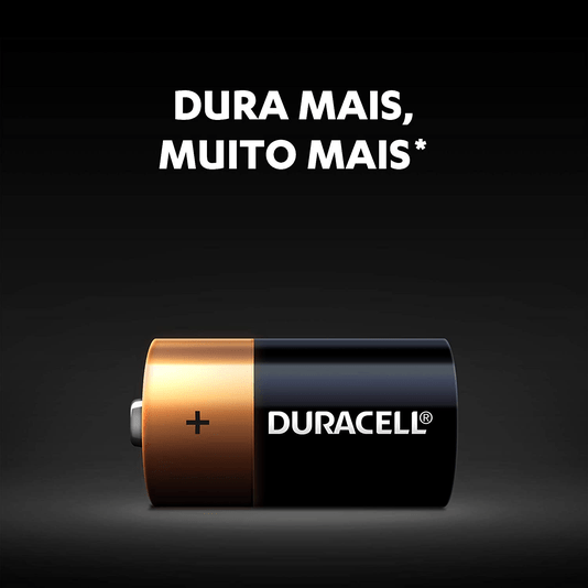 Pilha Alcalina Média C com 2 Unidades Duracell