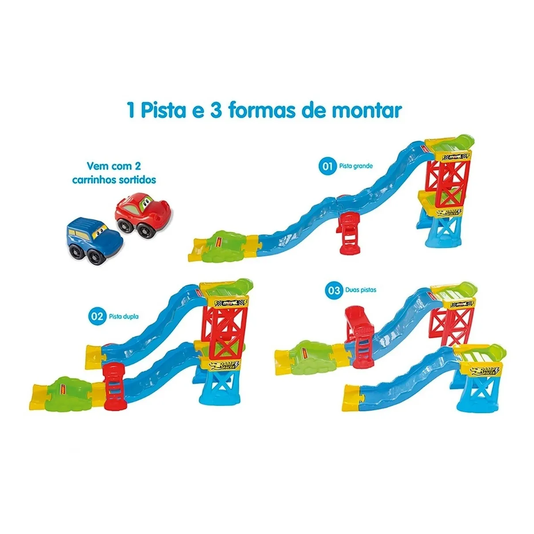 Pista Com 2 Carrinhos Ramp Racer 28 Peças Maral