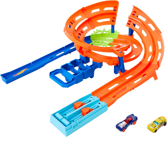 Pista Corrida em Circuito Circular Hot Action Hot Wheels Mattel