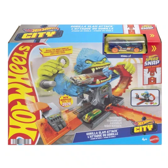 Pista Hot Wheels City Ataque do Gorila Speed Snap Mattel