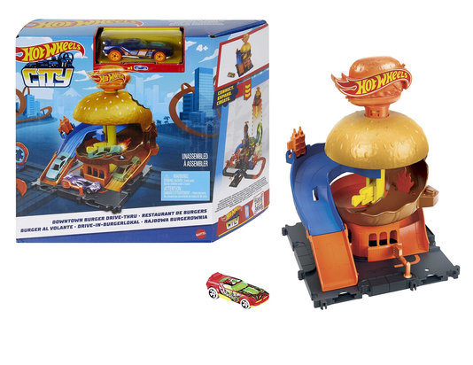 Pista Hot Wheels City Drive-Thru de Hambúrguer Mattel