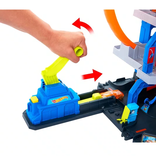 Pista Hot Wheels City Garagem Mega Loop Speed Snap Track System Mattel 
