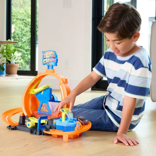 Pista Hot Wheels City Lava Rápido Mega Loop Speed Snap Mattel 