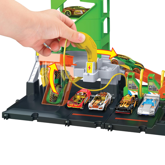 Pista Hot Wheels City Posto de Combustível Super Recarga Mattel