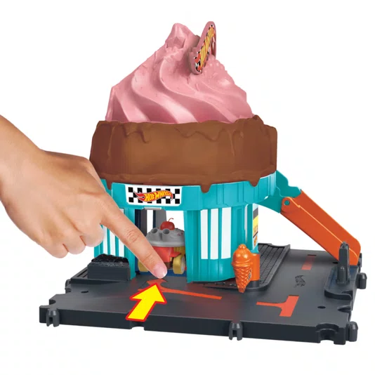 Pista Hot Wheels City Sorveteria na Cidade Mattel