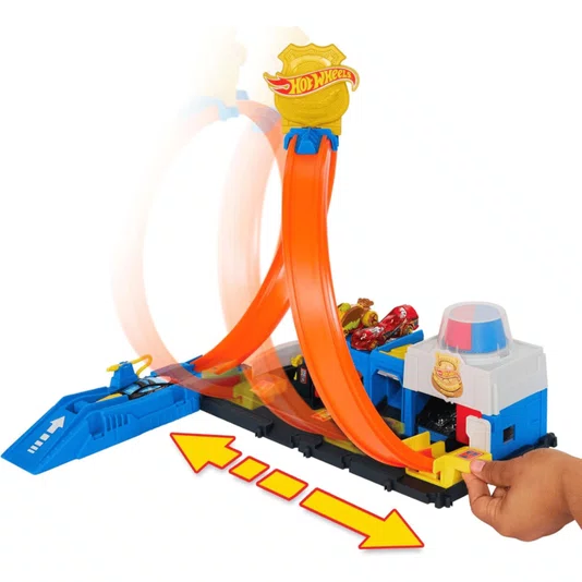 Pista Hot Wheels City Super Delegacia de Polícia Mattel
